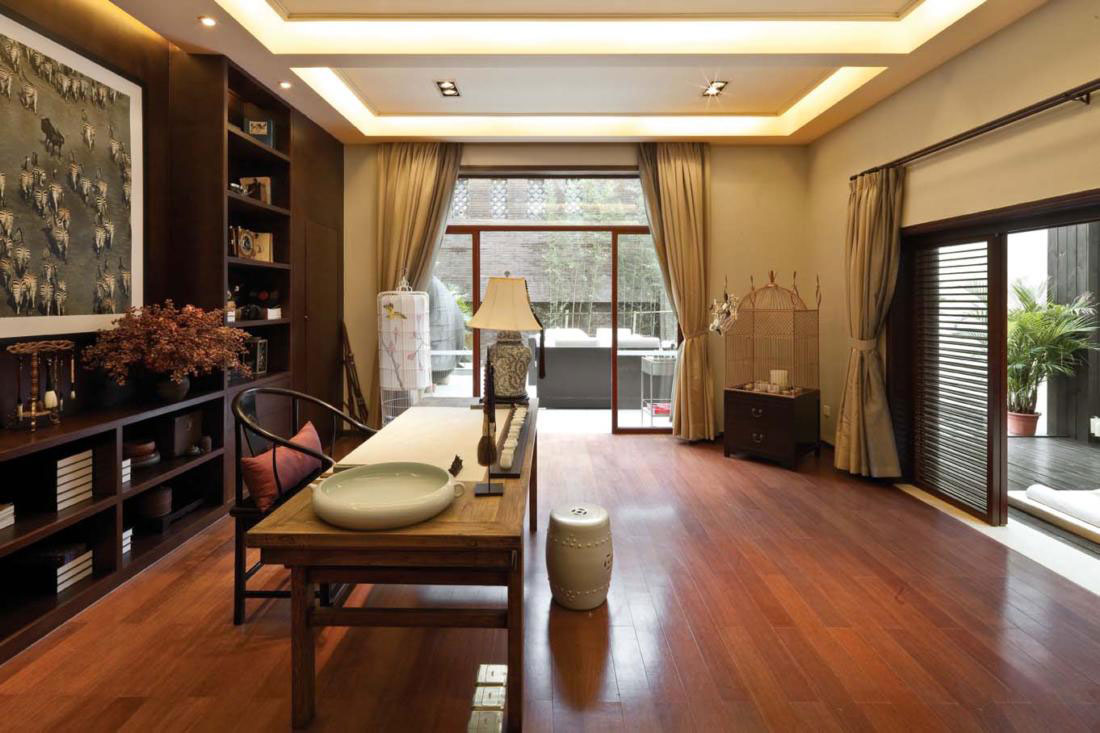 中式別墅裝修設計的效果圖