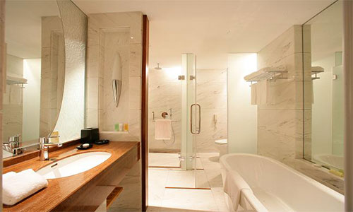 精致酒店客房內衛浴空間效果圖