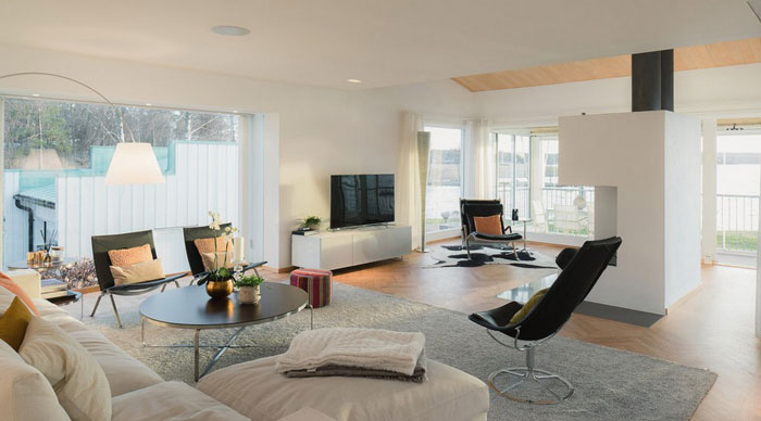 豪華別墅客廳整體區(qū)域裝修設(shè)計案例效果圖