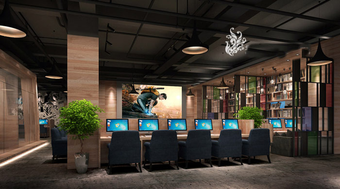 現代創新網咖裝修設計案例