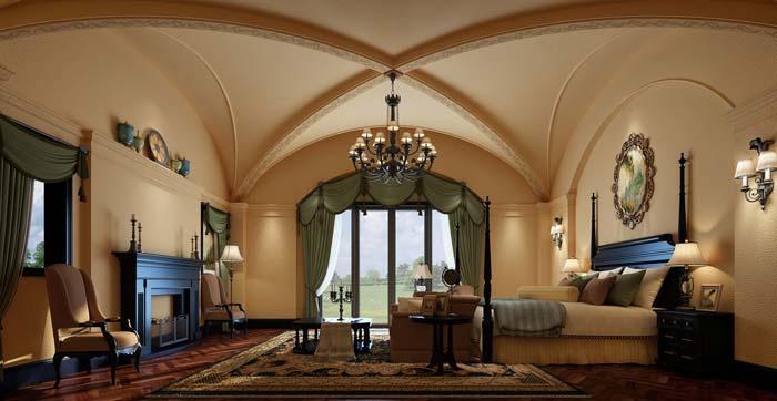 半山國(guó)際豪華別墅臥室裝修設(shè)計(jì)案例效果圖