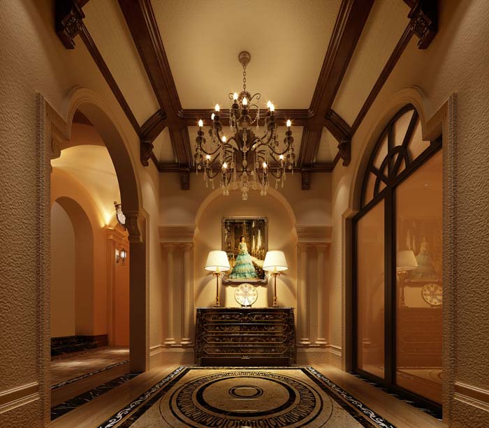 半山國(guó)際豪華別墅玄關(guān)裝修設(shè)計(jì)案例效果圖