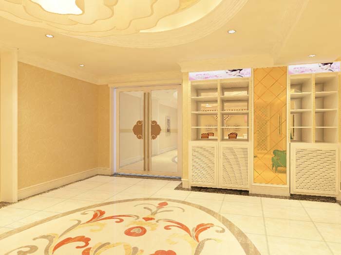 混搭風格美容院前臺接待裝修設計案例效果圖