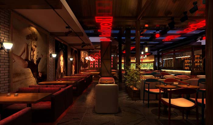 情侶、商務(wù)、聚餐、休閑酒吧大廳裝修設(shè)計(jì)案例效果圖