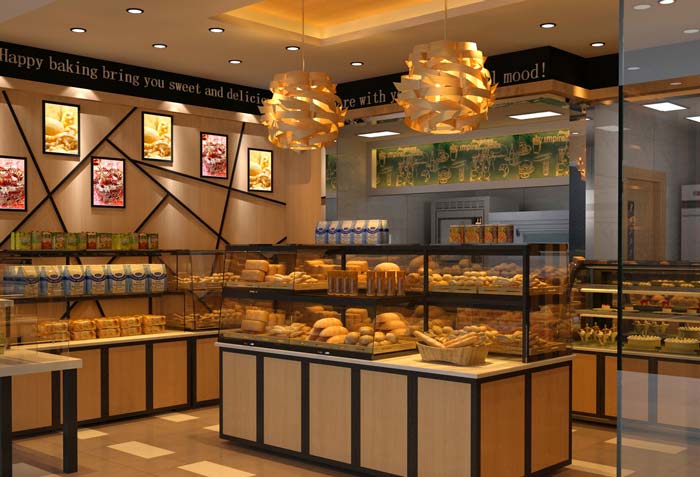 杭州時尚蛋糕店吊頂裝修設計案例效果圖