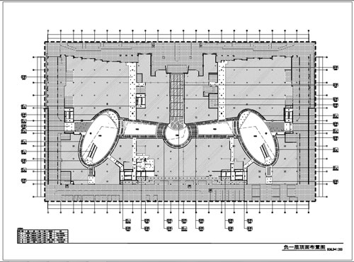 商場深化設計施工圖負一層頂面布置圖
