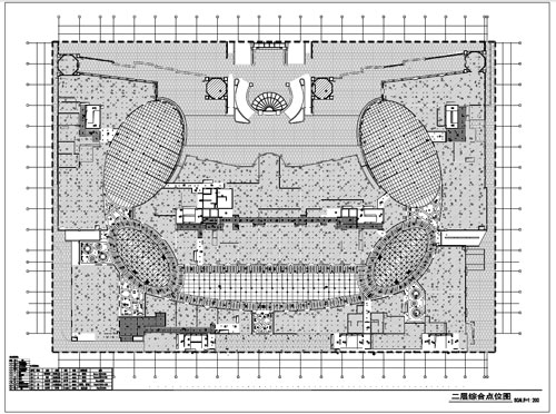 商場深化設計施工圖二層綜合點位圖