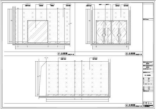 商場深化設計施工圖負一層立面圖21-23
