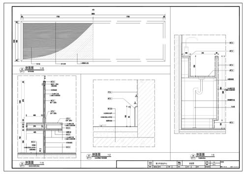 青少年活動中心施工圖深化設計節點大樣刨面圖33、34、57