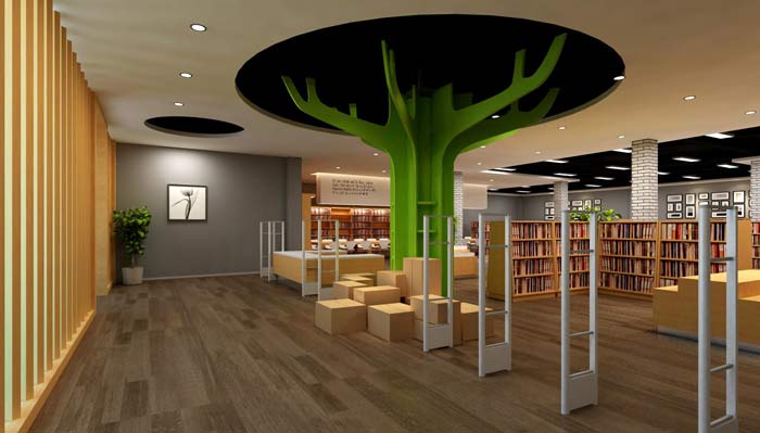 學習型咖啡廳圖書館裝修設計案例