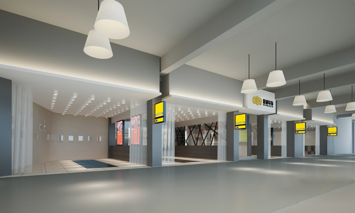 汽車美容店汽車維修區域裝修設計案例效果圖