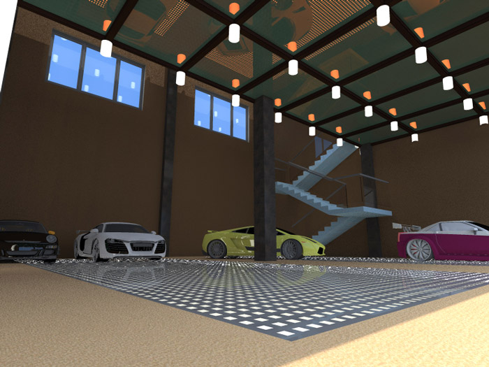 汽車快修美容店大廳裝修設計案例效果圖