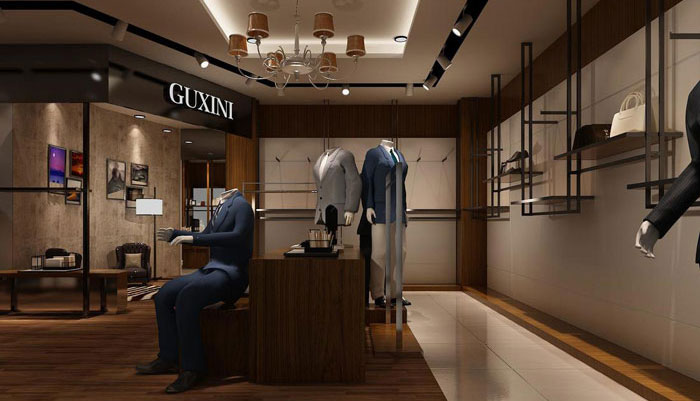 男西裝專賣店裝修設計案例