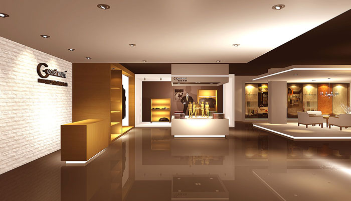 燈具展廳前臺裝修設(shè)計效果圖