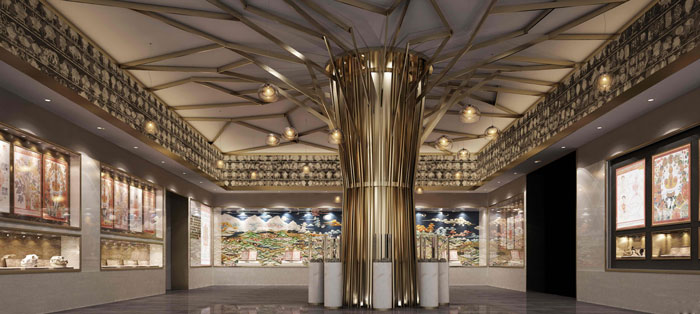文化產品體驗中心過道裝修設計案例效果圖