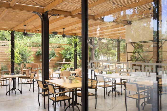 文獻主題餐廳外部區域裝修設計效果圖