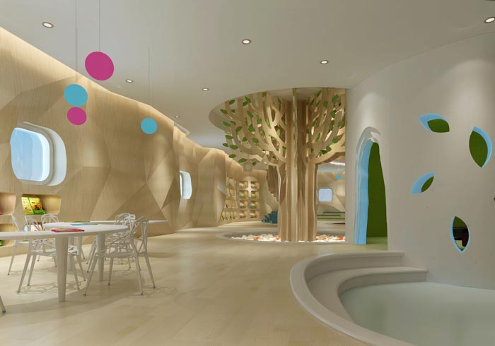 早教繪本館家長閱讀區裝修設計案例效果圖