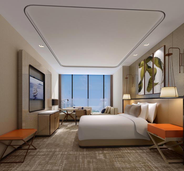 商務精品酒店客房裝修設計案例效果圖