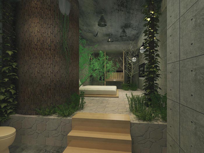 主題情侶酒店原生態客房裝修設計案例效果圖