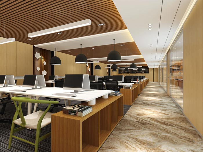 進出口貿易辦公室辦公區域裝修設計案例效果圖