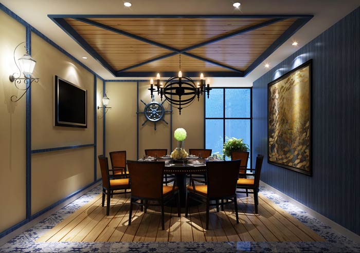 海盜主題餐廳包廂裝修設(shè)計(jì)效果圖