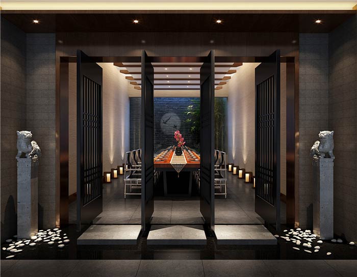 肥牛火鍋店小包廂裝修設計效果圖