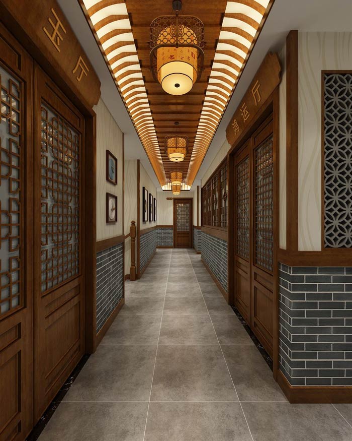 農(nóng)家私房菜過(guò)道裝修設(shè)計(jì)效果圖