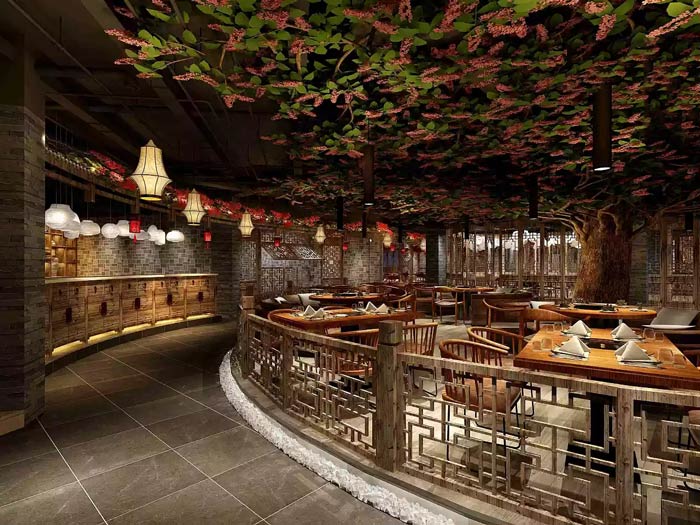 中餐廳動線裝修設計效果圖