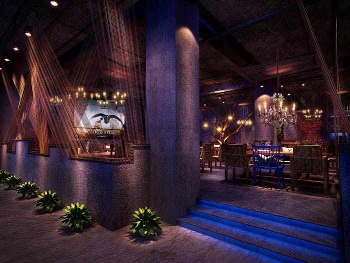 燒烤店過道裝修設計效果圖