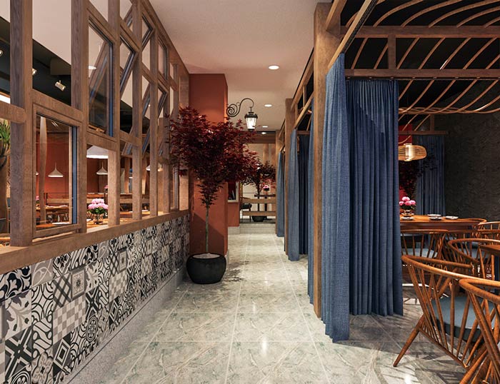 私房菜餐廳餐區裝修設計效果圖