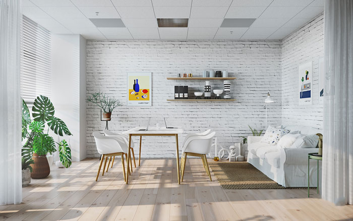 北歐風格辦公室會議區(qū)裝修設(shè)計案例效果圖