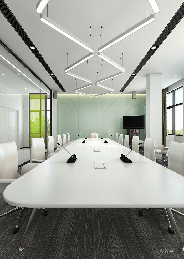 出口型企業辦公室會議室裝修設計效果圖