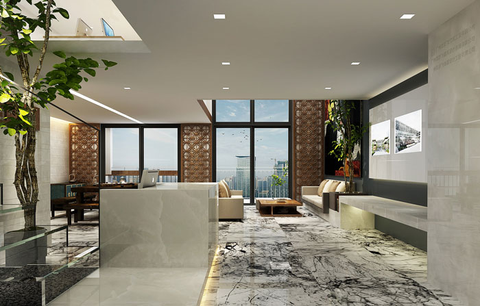 loft風格辦公室接待區裝修設計效果圖