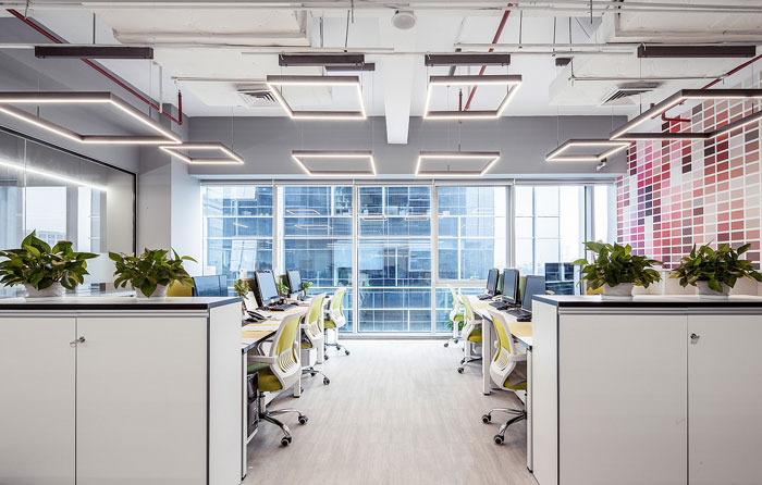 服裝貿易公司辦公室辦公區裝修設計效果圖