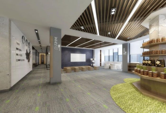 國際貿易公司辦公室走廊裝修設計效果圖