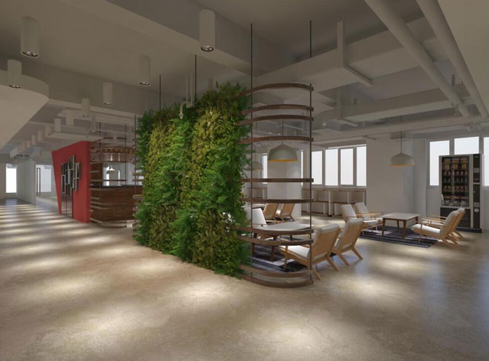 網(wǎng)絡科技公司辦公室休息區(qū)裝修設計效果圖