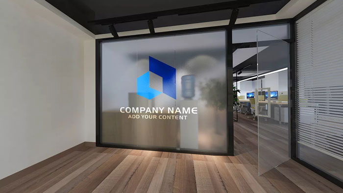 初創(chuàng)企業(yè)辦公室進門區(qū)裝修設(shè)計方案效果圖