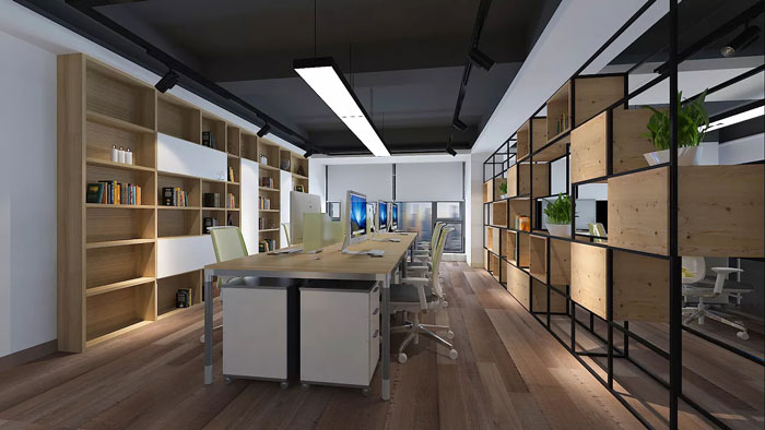 初創(chuàng)企業(yè)辦公室辦公區(qū)裝修設(shè)計方案效果圖