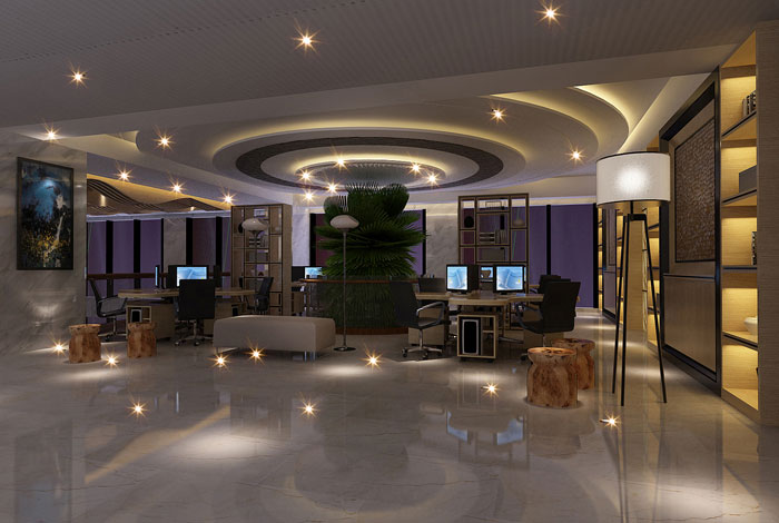 集團公司辦公室辦公區裝修設計效果圖