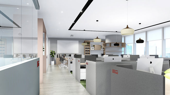 保險公司辦公室辦公區裝修設計效果圖