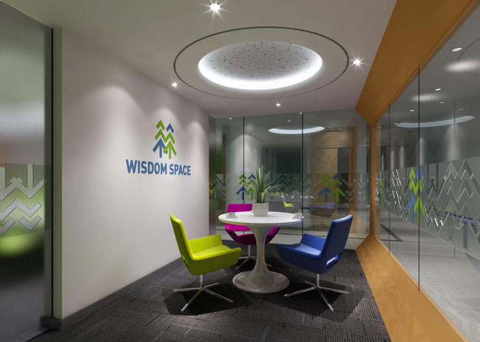 杭州余杭區(qū)臨平辦公室接待區(qū)裝修設計效果圖