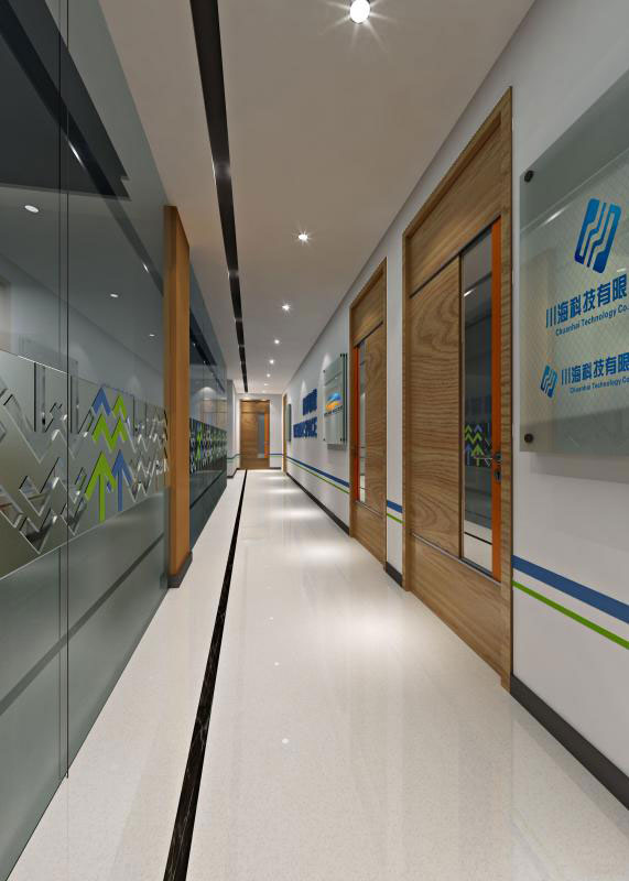 杭州余杭區(qū)臨平辦公室過道裝修設計效果圖