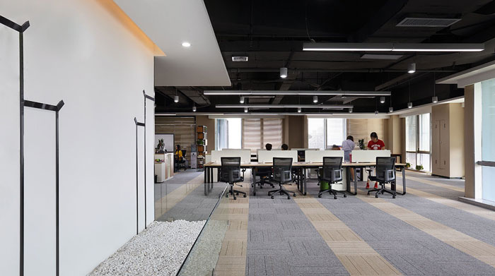 機電公司辦公室辦公區裝修設計實景圖