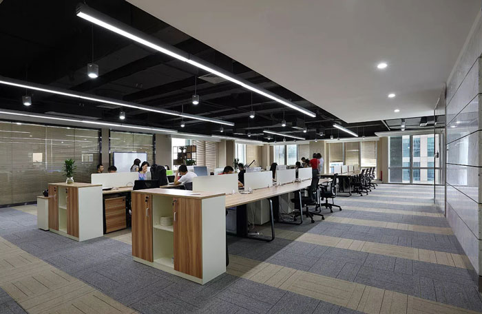 機電公司辦公室辦公區裝修設計實景圖