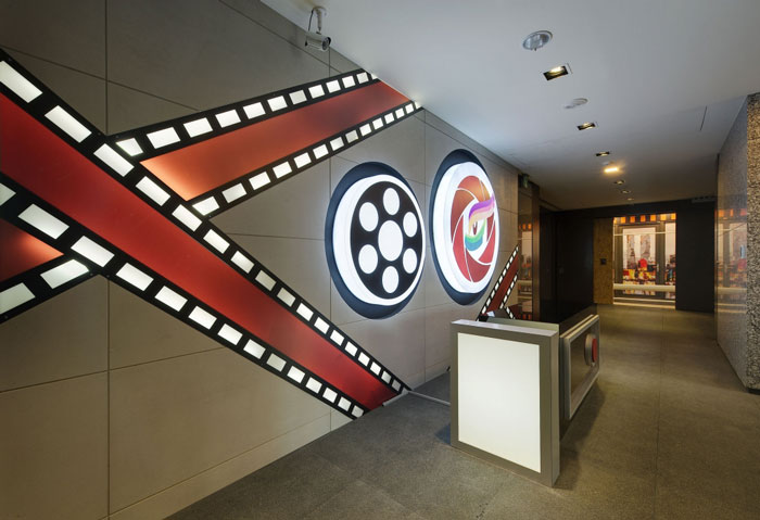 娛樂文化公司辦公室前臺裝修設計效果圖