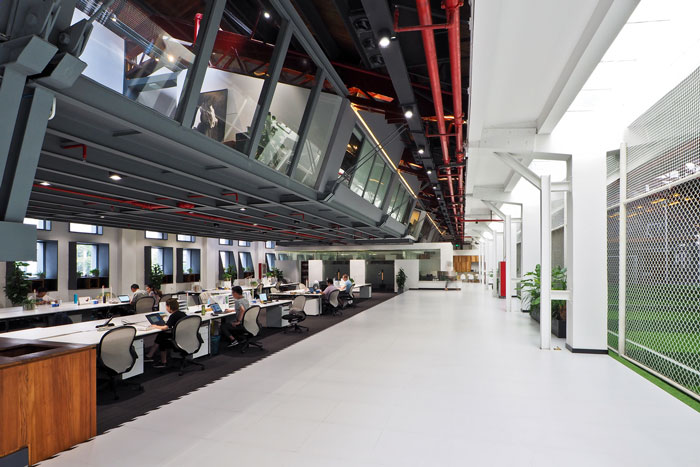 實業投資公司辦公室辦公區裝修設計效果圖