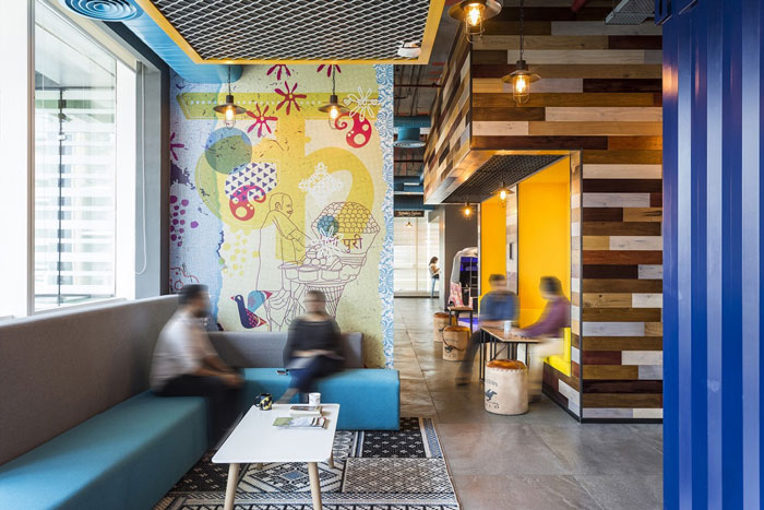 旅游公司辦公室洽談區域裝修設計效果圖