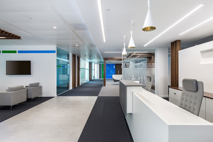 會計公司辦公室前臺接待裝修設計效果圖