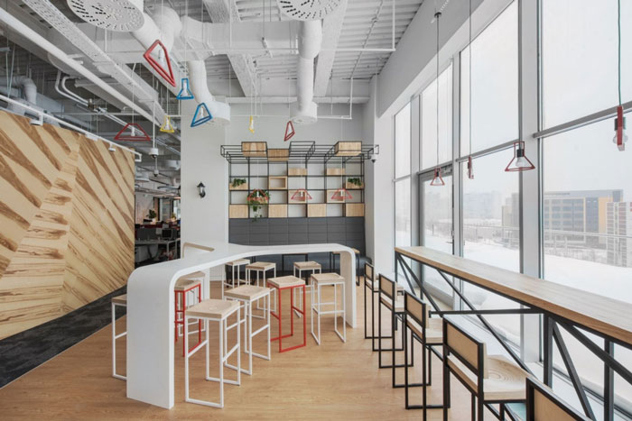 通信公司辦公室吧臺裝修設計效果圖