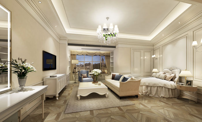 愛情酒店法式客房裝修設(shè)計效果圖